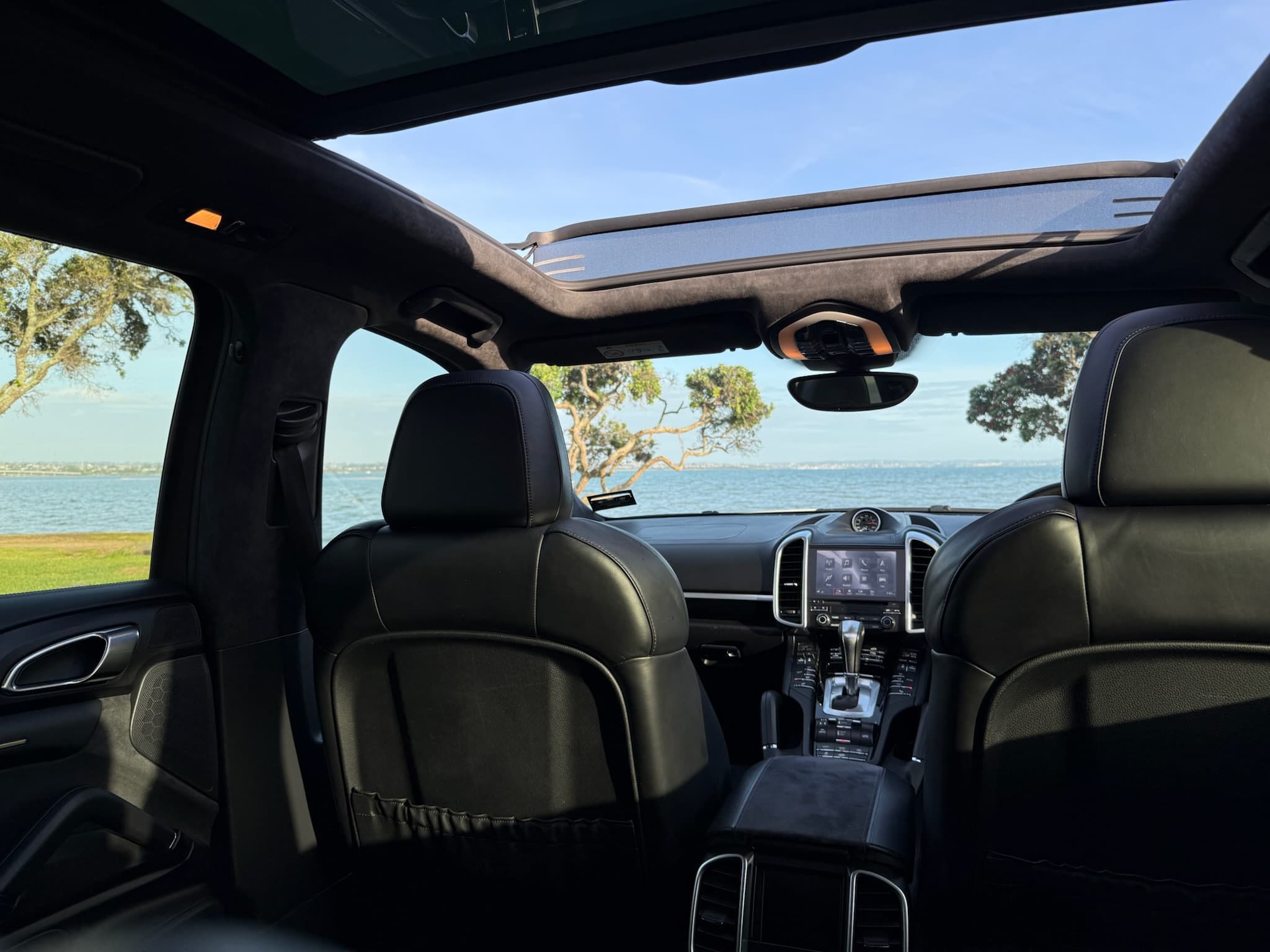 Prestige Automotive Porsche Cayenne interior prepared for personal driver work
